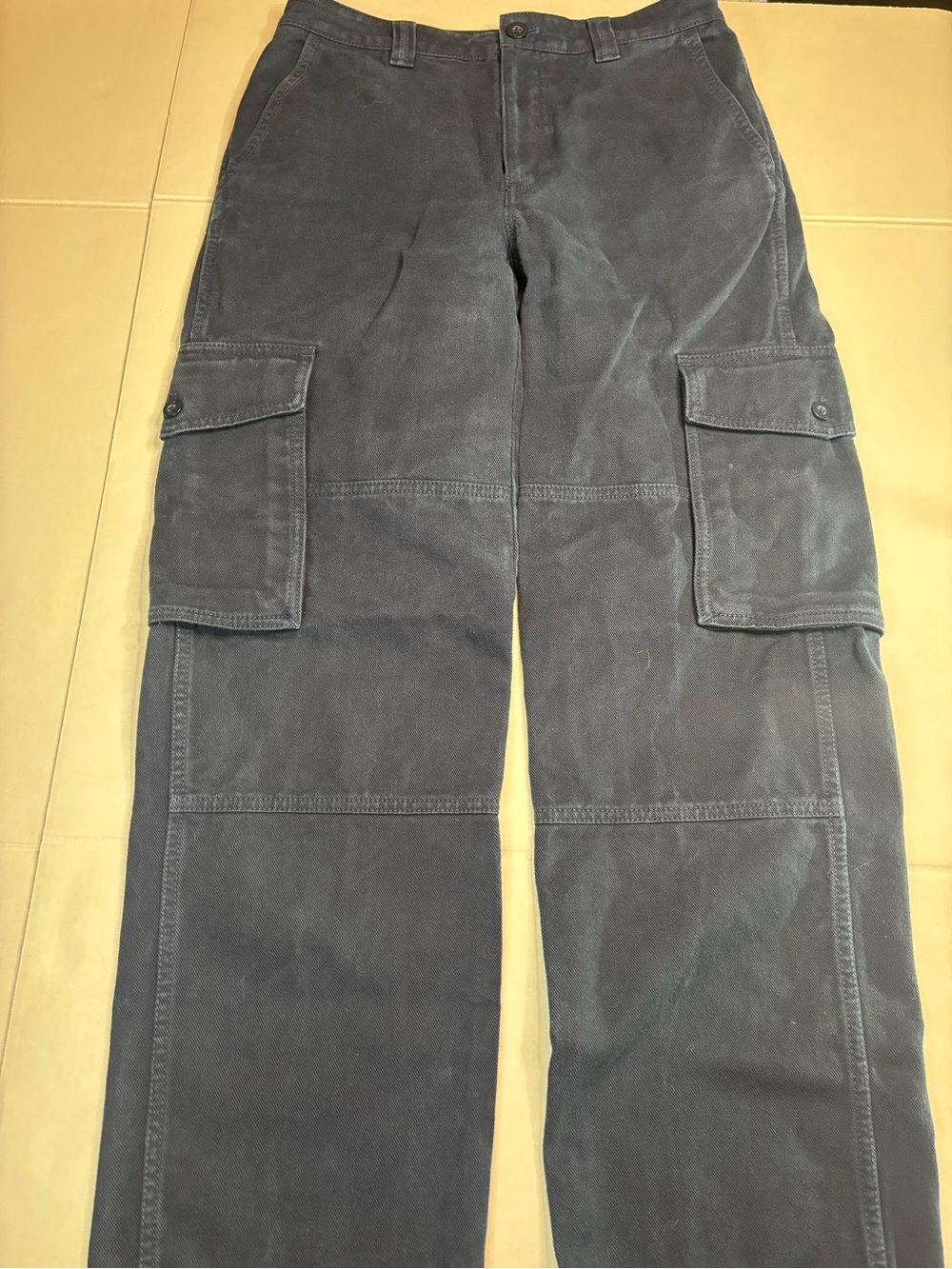 TNA Aritzia Navy Blue Cargo Pants - 6